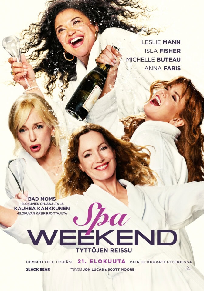 Jon Lucasin ja Scott Mooren ohjaama Spa Weekend elokuvateattereissa 21.8. Pääosissa Leslie Mann, Isla Fisher, Michelle Buteau, Anna Faris.
